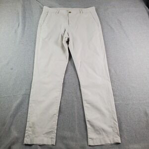 Faherty Reserve Movement Pants Mens 32X30 Beige Chino Organic Cotton Stretch